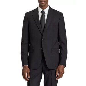 TED BAKER Suit Jacket Mens Size 40 Reg Black Wright Bengaline Modern Fit Wool
